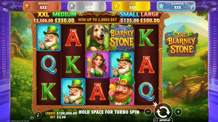 The Blarney Stone - pantalla del juego en sesión activa